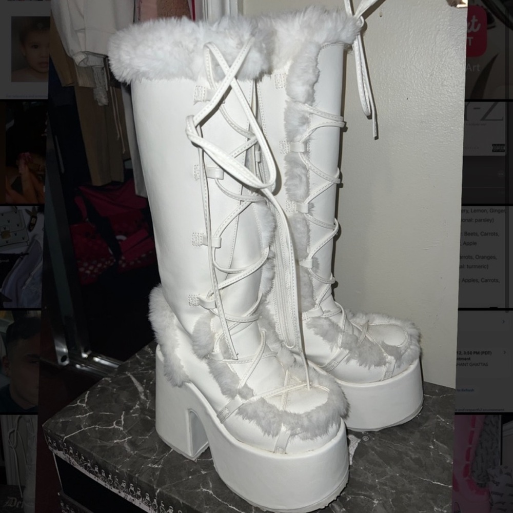 White Demonia Faux Fur